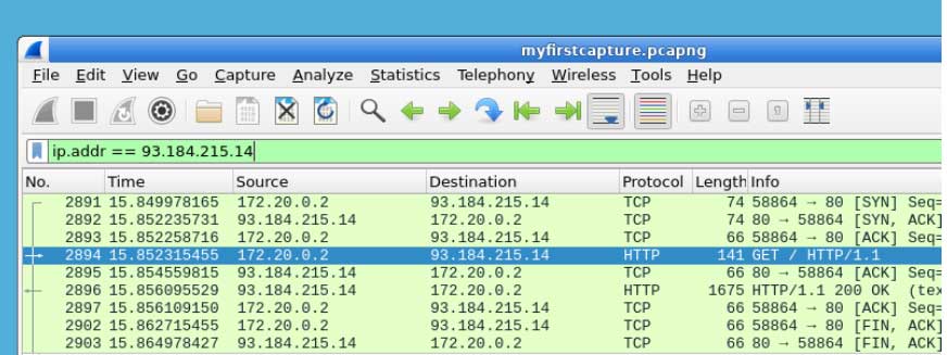 Wireshark - 网络抓包工具截取并分析各种网络数据包